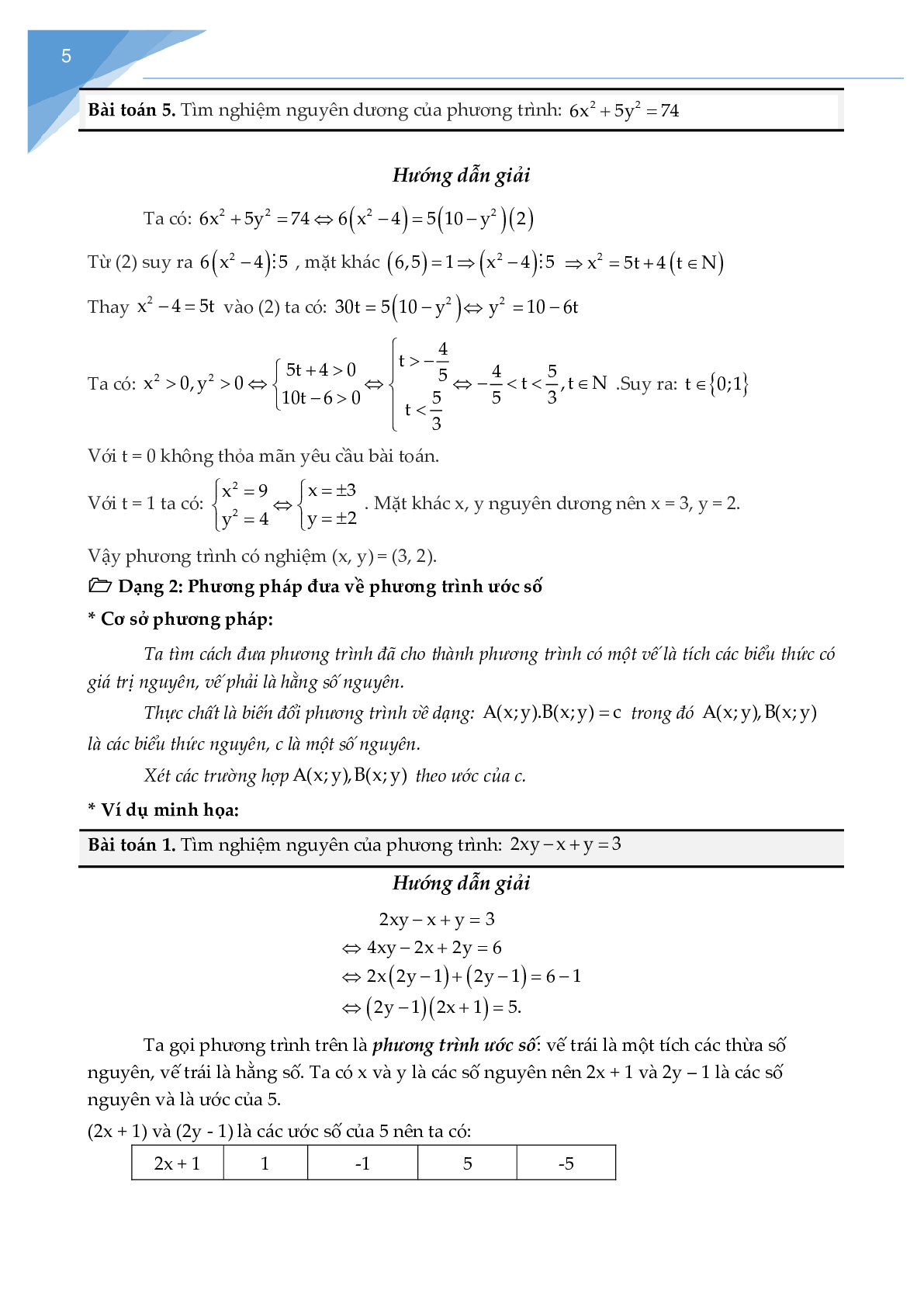 Chuyên đề phương trình nghiệm nguyên (trang 4)