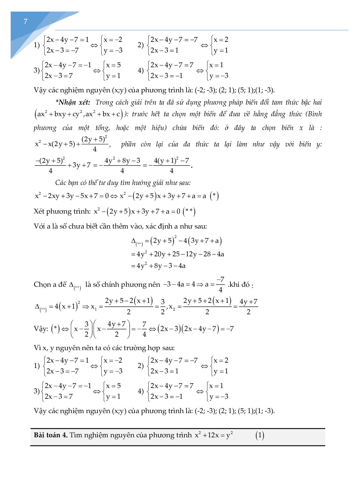 Chuyên đề phương trình nghiệm nguyên (trang 6)