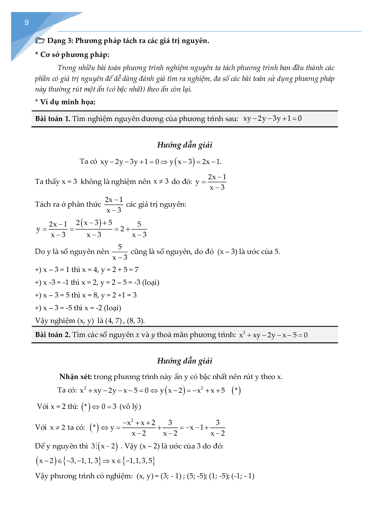 Chuyên đề phương trình nghiệm nguyên (trang 8)