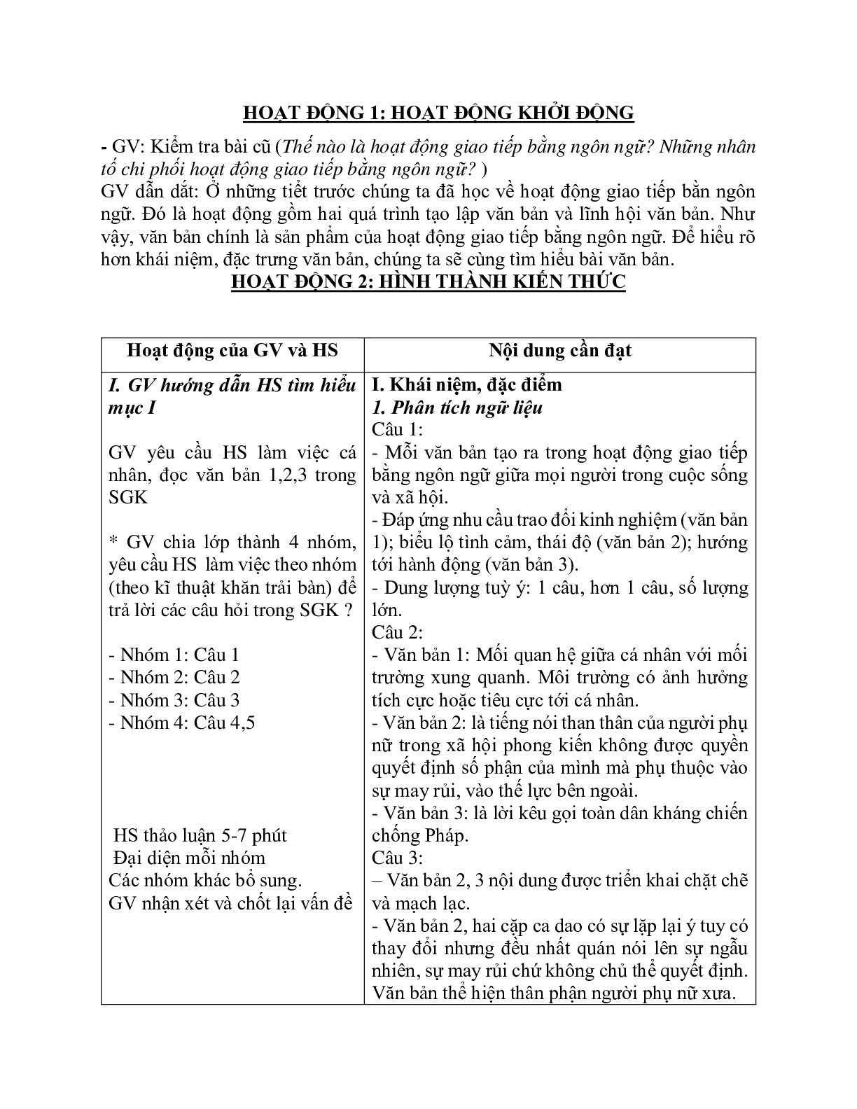 Giáo án ngữ văn lớp 10 Tiết 7, 8: Văn bản (trang 2)