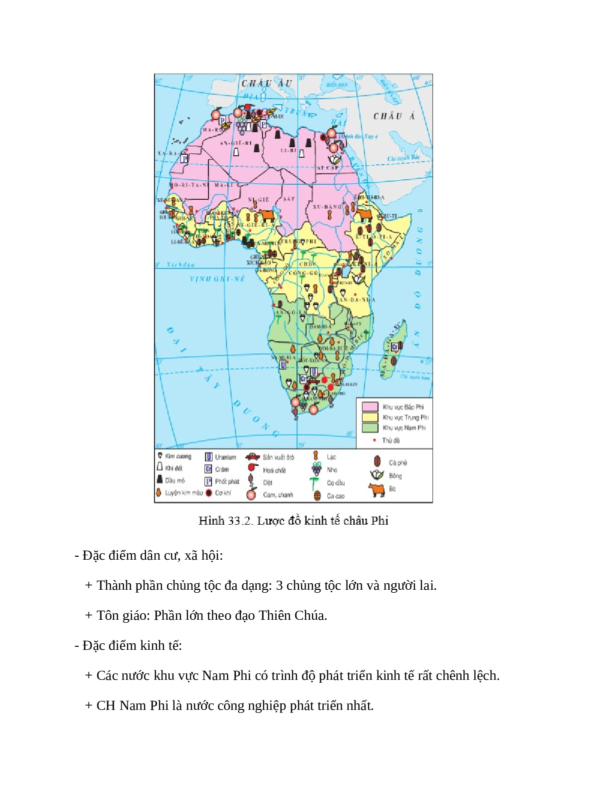 Địa Lí 7 Bài 33 (Lý thuyết và trắc nghiệm): Các khu vực châu Phi (tiếp theo) (trang 3)