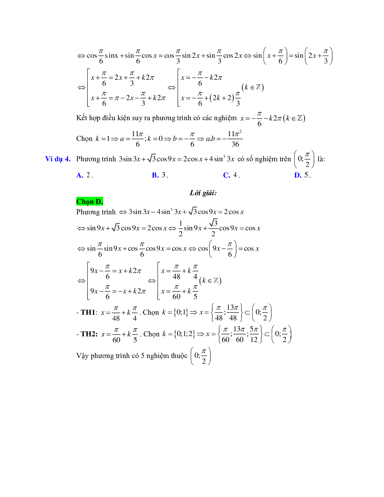 Cách giải phương trình bậc nhất đối với sinx, cosx (trang 3)