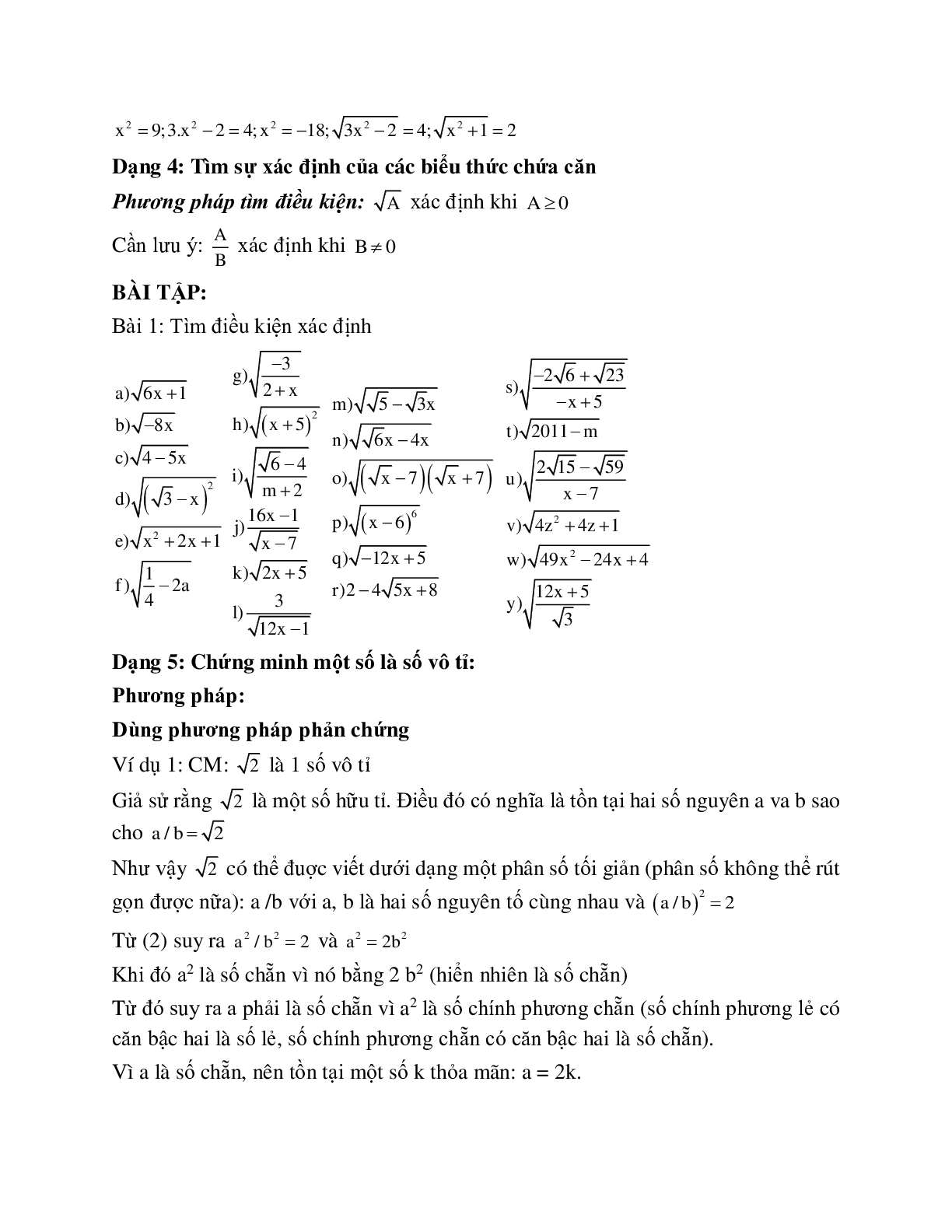 Cách giải Khái niệm căn bậc hai (trang 4)