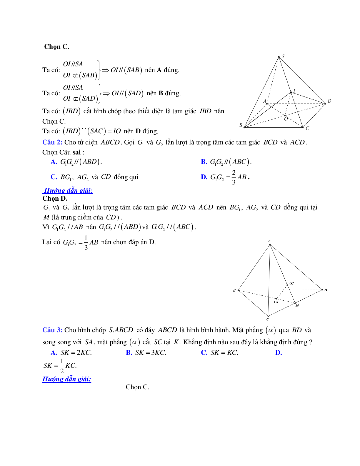 Phương pháp giải và bài tập về Cách chứng minh đường thẳng song song với mặt phẳng (trang 2)