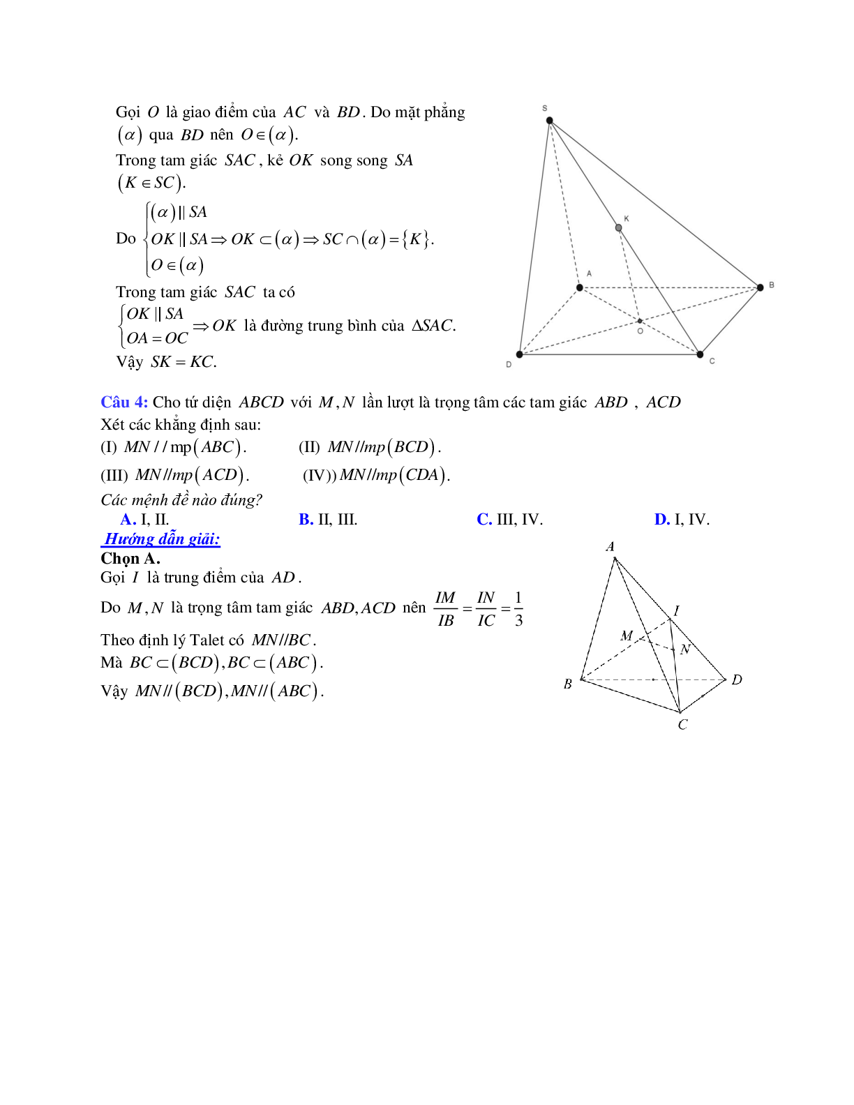 Phương pháp giải và bài tập về Cách chứng minh đường thẳng song song với mặt phẳng (trang 3)