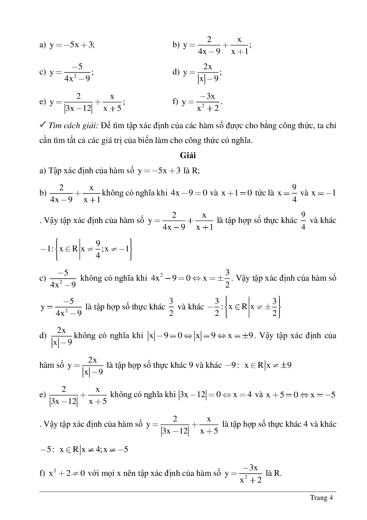 Phương pháp giải bài tập về Hàm số - Đồ thị hàm số chọn lọc (trang 4)