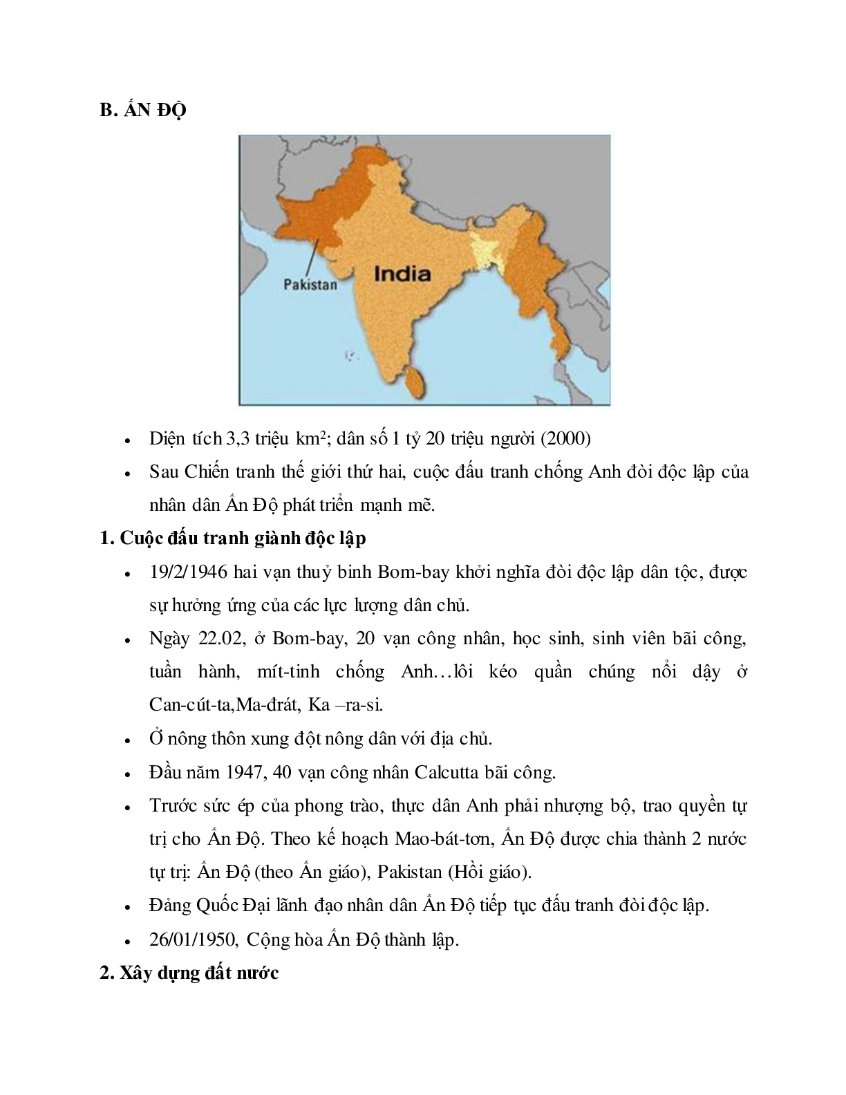 Lý thuyết môn Lịch sử 12 - bài 4: Các nước Đông Nam Á và Ấn Độ mới nhất (trang 10)