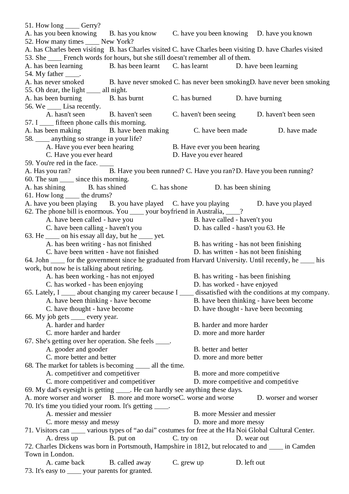 Đề cương ôn tập học kì 1 môn Tiếng Anh lớp 12 chi tiết, chọn lọc (trang 8)