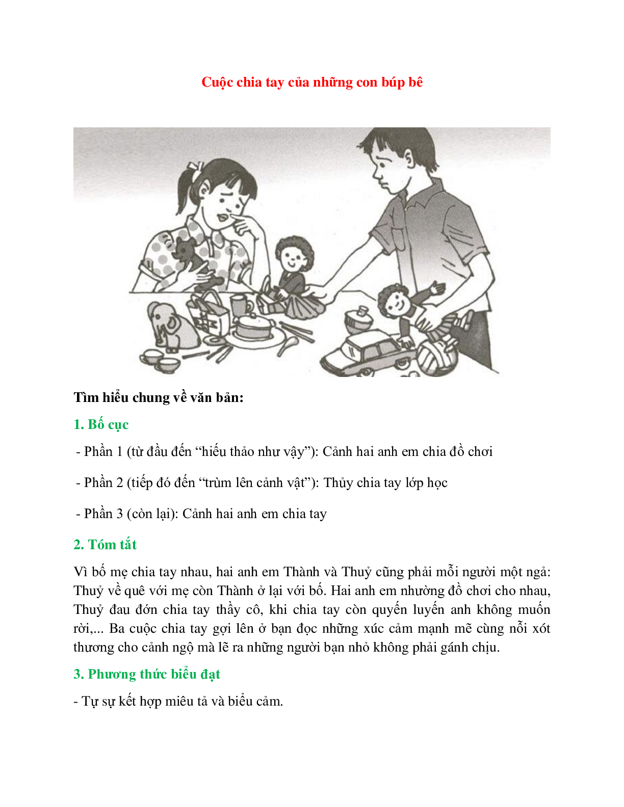 Cuộc chia tay của những con búp bê – Ngữ văn lớp 7 (trang 1)