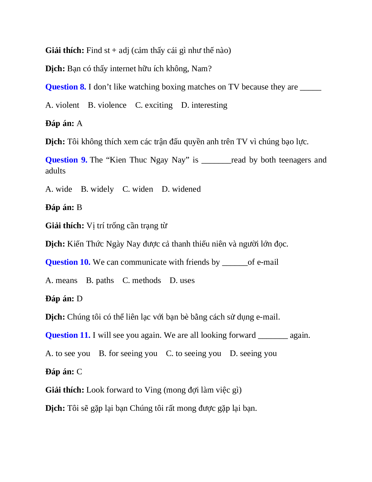 60 câu Trắc nghiệm Tiếng Anh 9 Unit 5 có đáp án 2023: The media (trang 5)