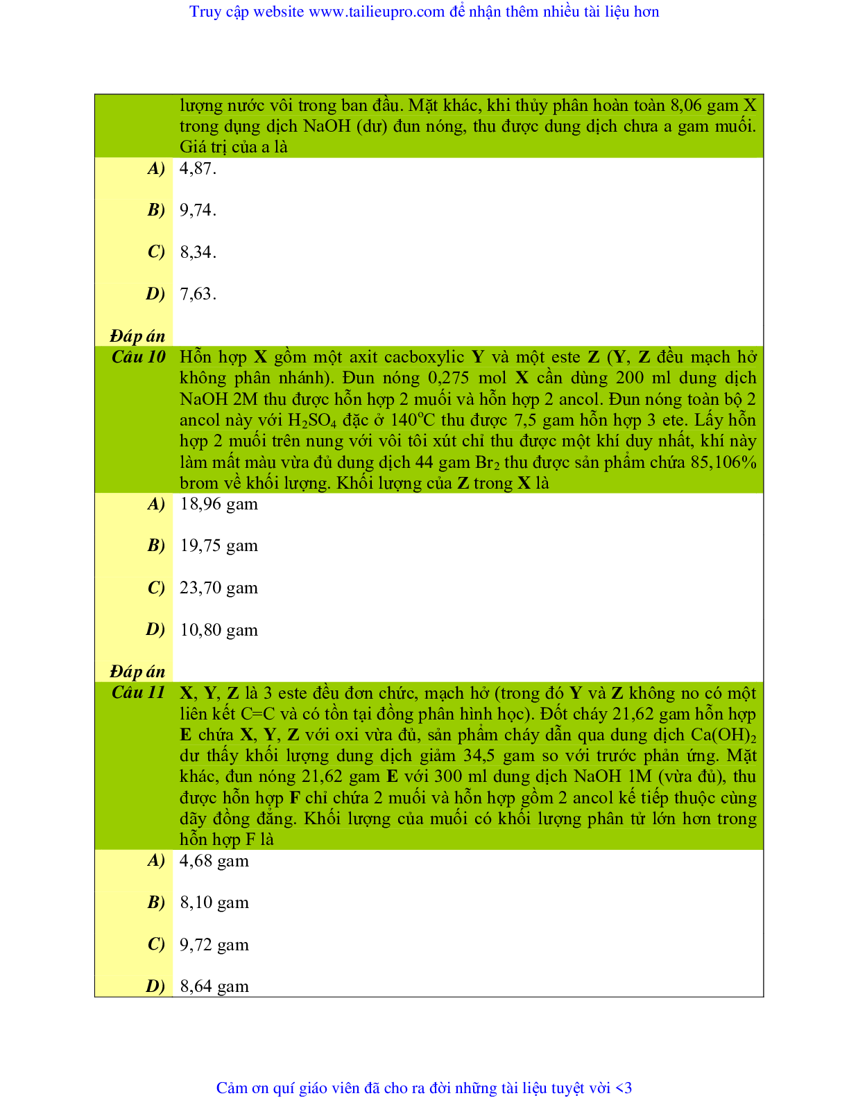Chuyên đề  Este môn Hóa học lớp 12 (trang 4)