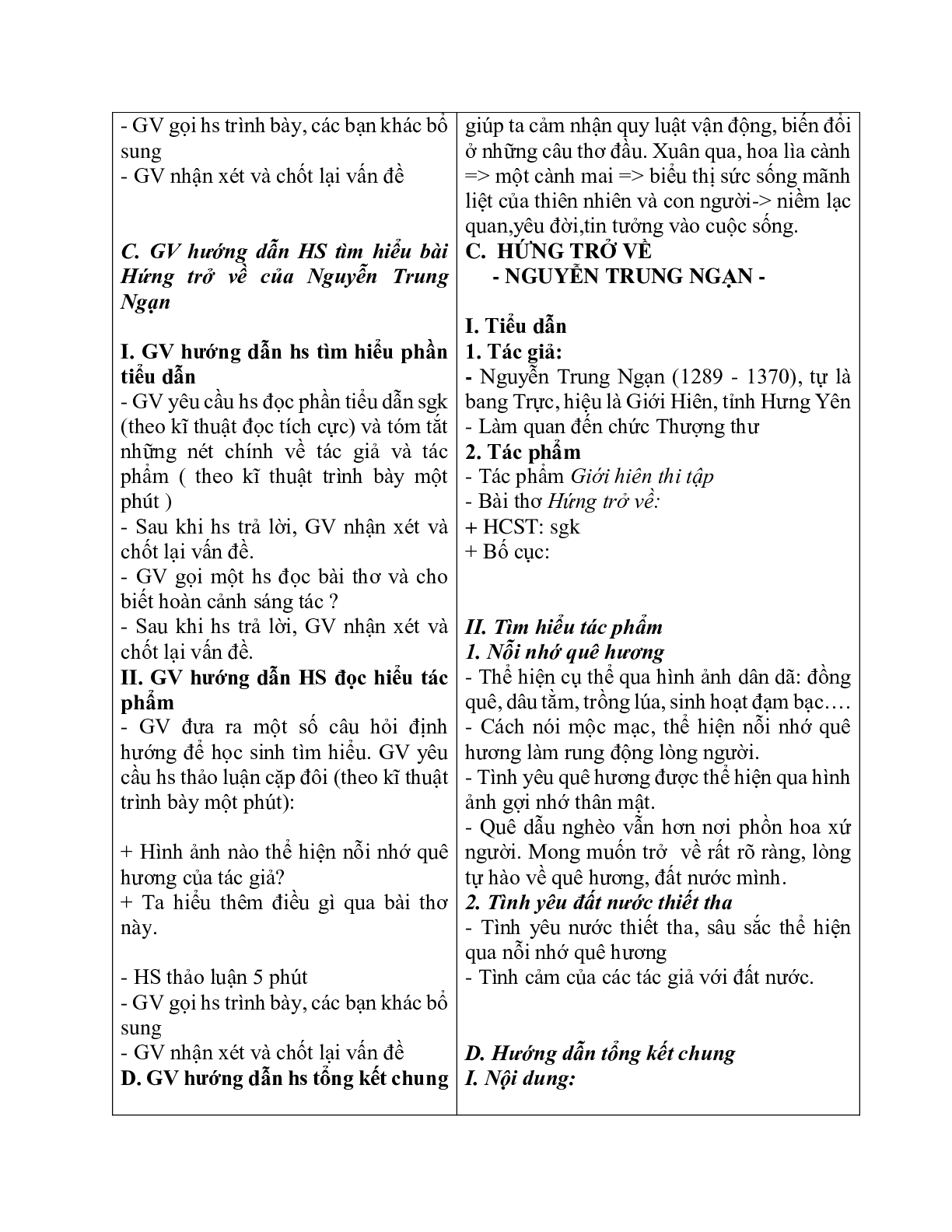 Giáo án ngữ văn lớp 10 Tiết 41: Vận nước (trang 4)