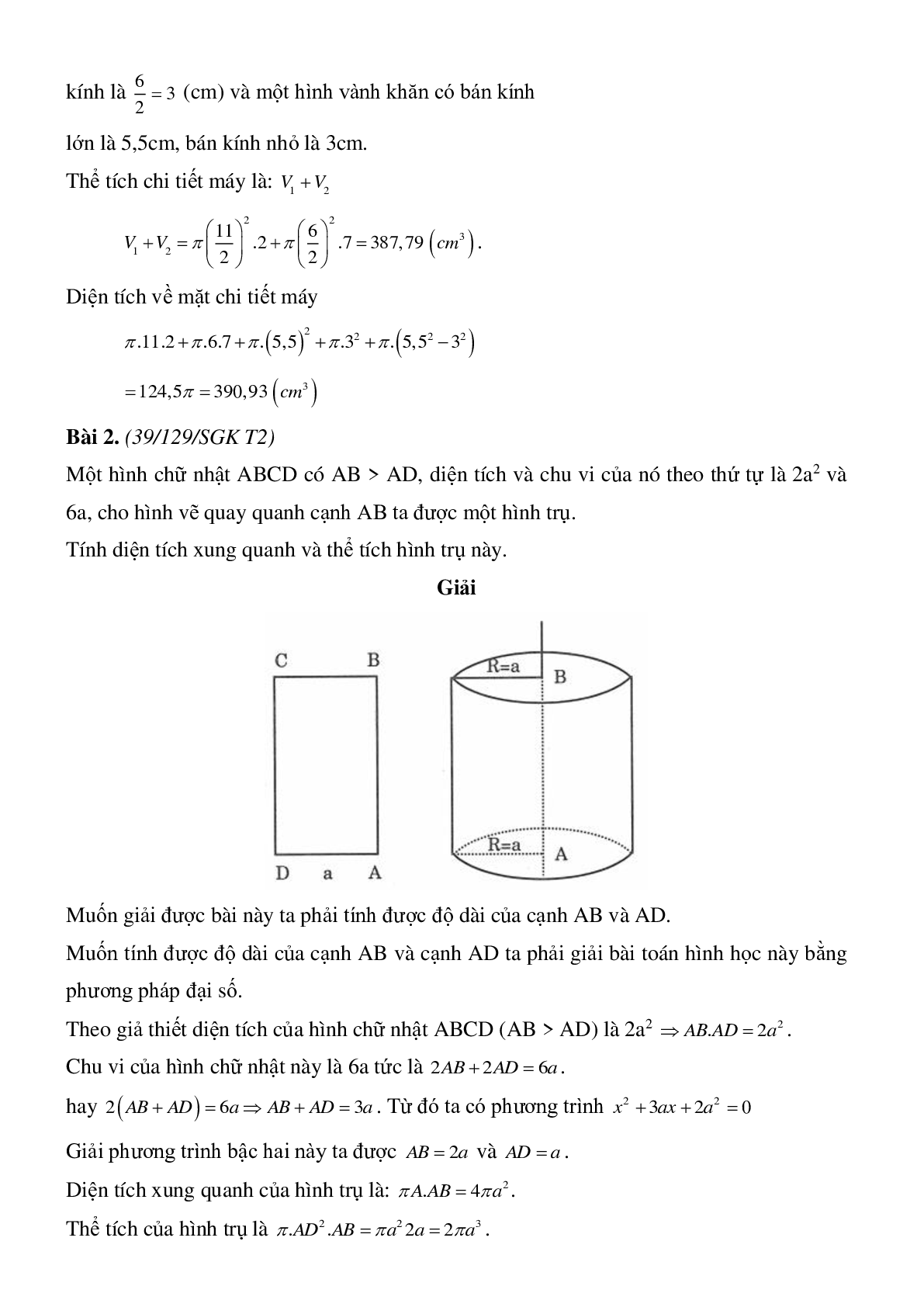 Bài tập ôn tập chương IV hình học lớp 9 chọn lọc, có lời giải (trang 3)
