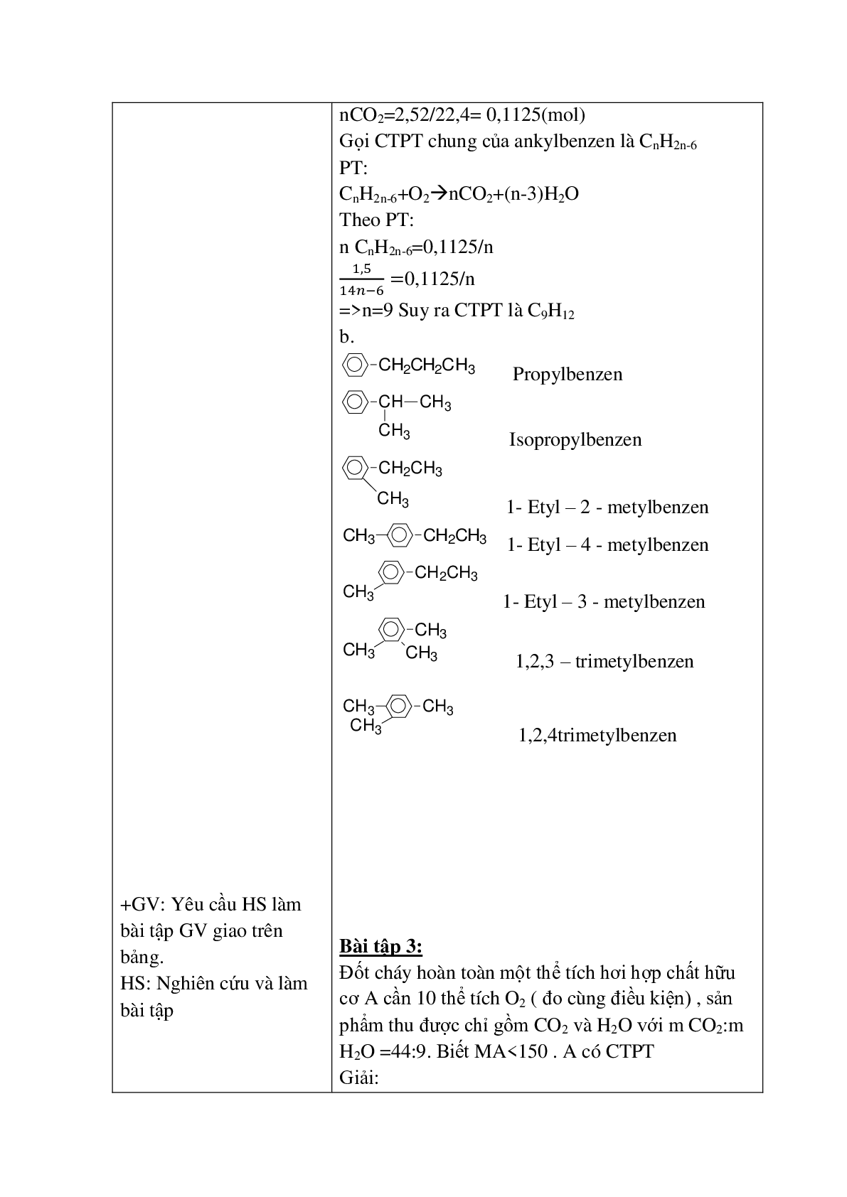 Giaó án Hóa học 11 Bài 36: Luyện tập Hidrocacbon thơm mới nhất (trang 3)