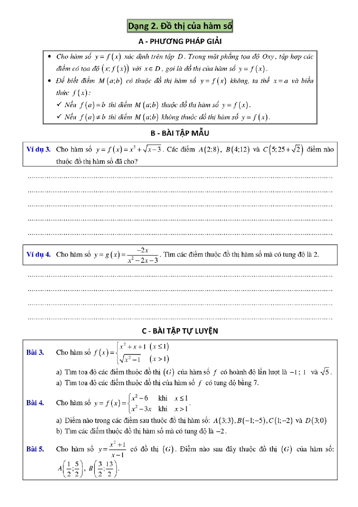 Bài giảng chuyên đề hàm số và ứng dụng giúp học sinh tự học (trang 3)