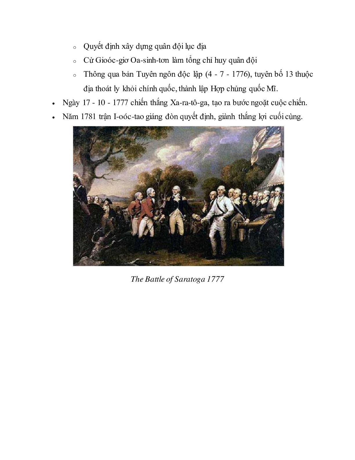 Lý thuyết Lịch sử 10: Bài 30: Chiến tranh giành độc lập của các thuộc địa Anh ở Bắc Mĩ mới nhất (trang 3)