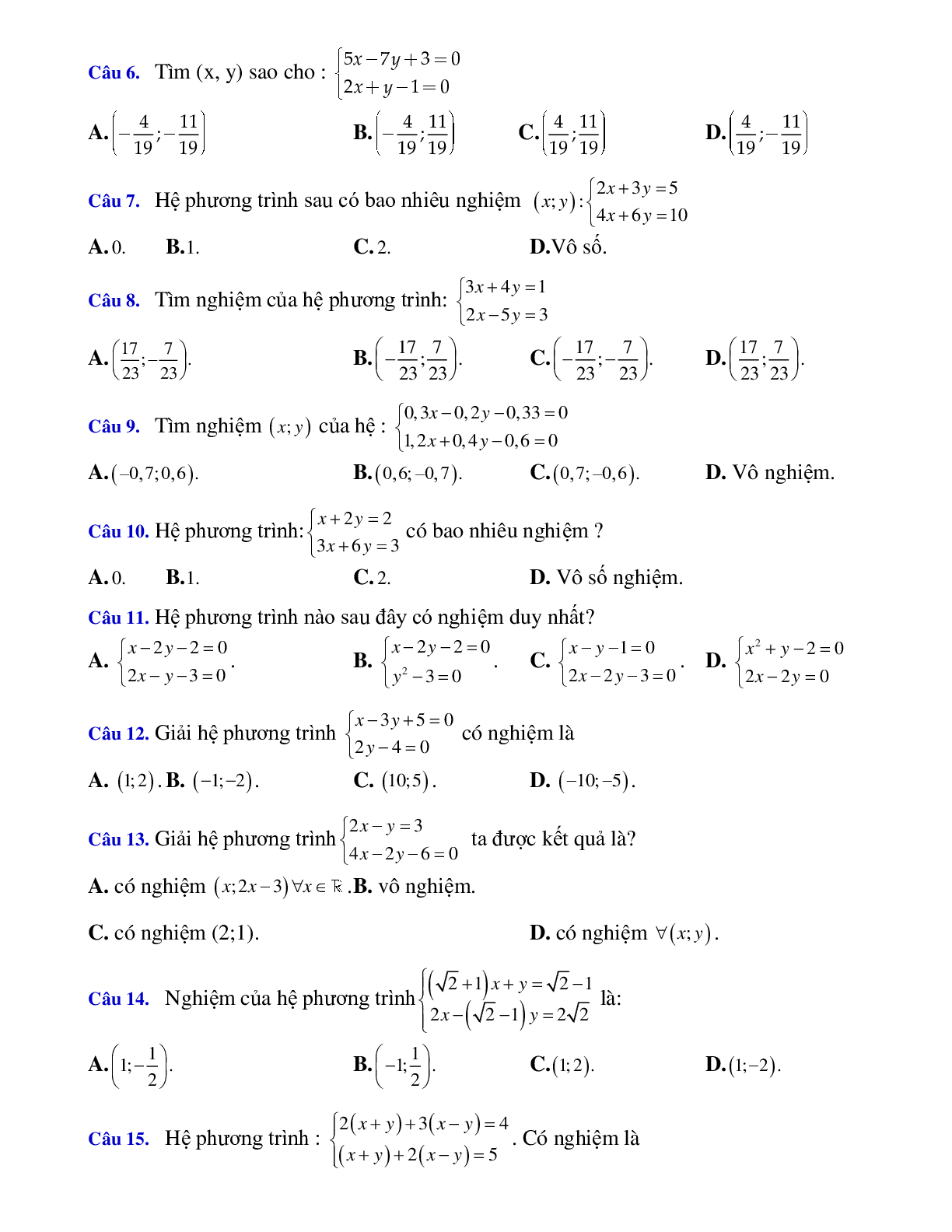 Giải hệ phương trình hai ẩn với hệ số tường minh (trang 4)