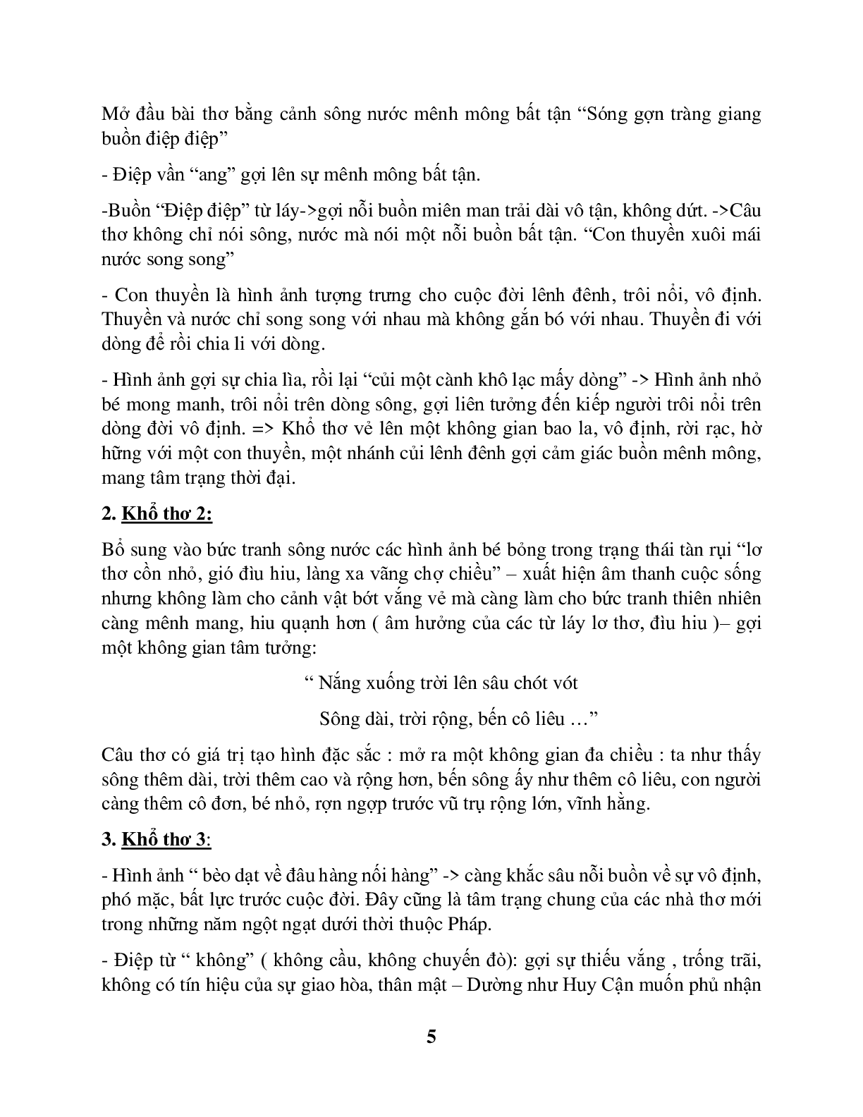 Phân tích 5 tác phẩm thơ trọng tâm Văn 11 (trang 5)