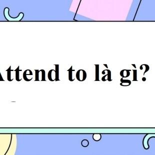 Attend to là gì? Cách sử dụng Attend to trong Tiếng Anh Attend to là gì? Cách sử dụng Attend to trong Tiếng Anh