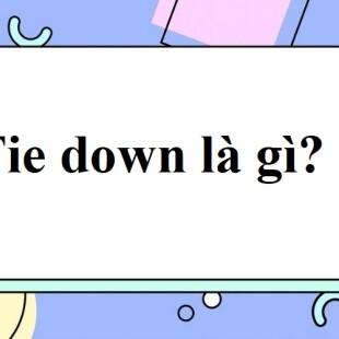Từ vựng tie down là gì và cách sử dụng trong câu