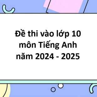 Đề thi vào lớp 10 môn Tiếng Anh (chuyên) tỉnh Thừa Thiên Huế 2024 có đáp án