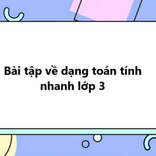 50 Bài tập về dạng toán tính nhanh lớp 3 (có đáp án)