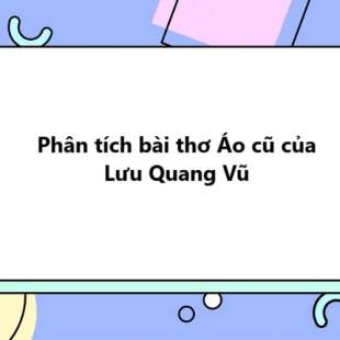 TOP 20 Phân tích bài thơ Áo cũ của Lưu Quang Vũ 2025 SIÊU HAY