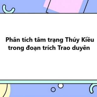 TOP 30 Phân tích tâm trạng Thúy Kiều trong đoạn trích Trao duyên 2025 SIÊU HAY