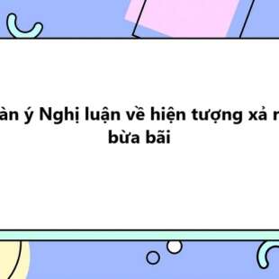 TOP 20 Dàn ý Nghị luận về hiện tượng xả rác bừa bãi 2025 SIÊU HAY