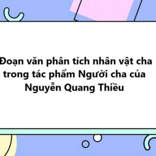 TOP 30 Đoạn văn phân tích nhân vật cha trong tác phẩm Người cha của Nguyễn Quang Thiều