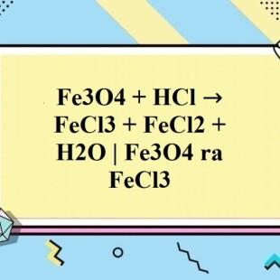 Fe3O4 tác dụng với HCl tạo thành sản phẩm nào?
