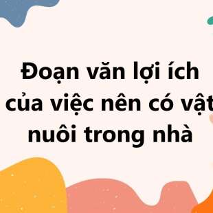 TOP 30 Đoạn văn lợi ích của việc nên có vật nuôi trong nhà 2025 SIÊU HAY