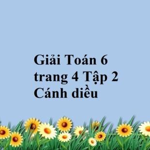 Giải Toán 6 trang 4 Tập 2 Cánh diều