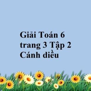 Giải Toán 6 trang 3 Tập 2 Cánh diều