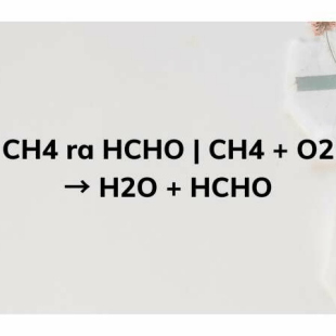 Phản ứng cháy ch4 + o2 ra hcho đầy đủ công thức và đại lượng