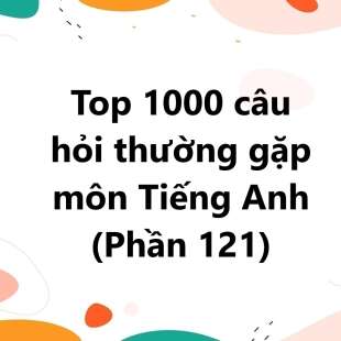 Top 1000 câu hỏi thường gặp môn Tiếng Anh có đáp án (phần 121)