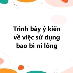 TOP 30 Trình bày ý kiến về việc sử dụng bao bì ni lông 2025 SIÊU HAY