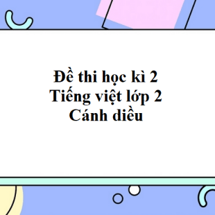 Bộ 20 đề thi học kì 2 Tiếng việt lớp 2 Cánh diều có đáp án năm 2024