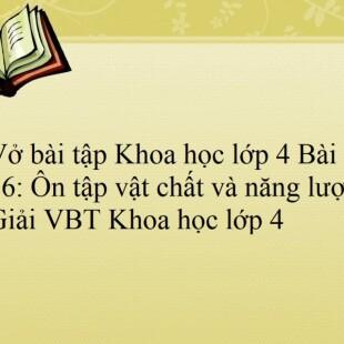 Vở bài tập Khoa học lớp 4 trang 65, 66, 67 Bài 55 - 56: Ôn tập vật chất và năng lượng | Giải VBT Khoa học lớp 4