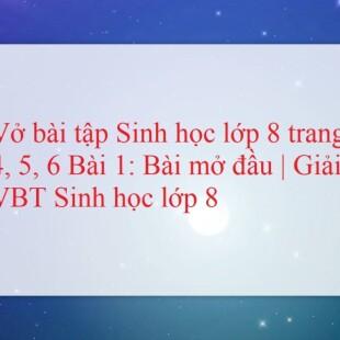 Vở Bài Tập Sinh Học Lớp 8 Bài 1: Bài Mở Đầu | Giải Vbt Sinh Học Lớp 8