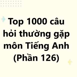 Top 1000 câu hỏi thường gặp môn Tiếng Anh có đáp án (phần 126)