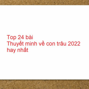 TOP 38 bài Thuyết minh về con trâu 2022 SIÊU HAY