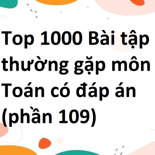 Top 1000 Bài tập thường gặp môn Toán có đáp án (phần 109)