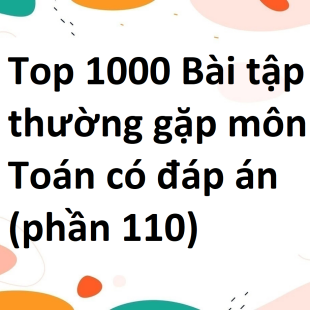 Top 1000 Bài tập thường gặp môn Toán có đáp án (phần 110)