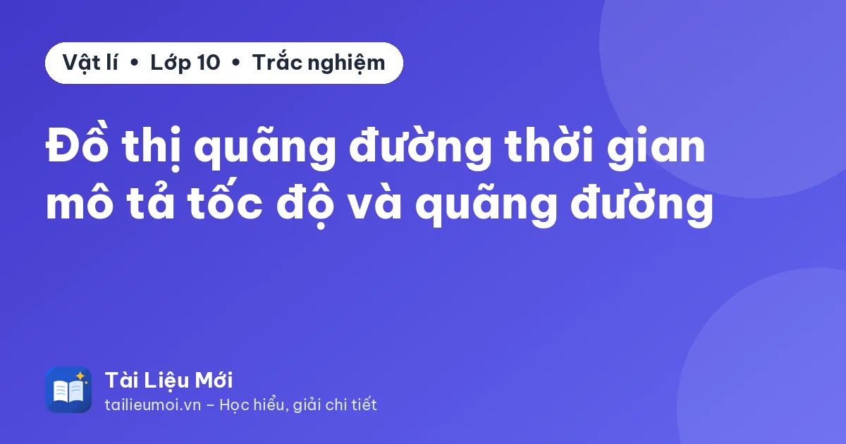 Đồ thị quãng đường thời gian mô tả tốc độ và quãng đường