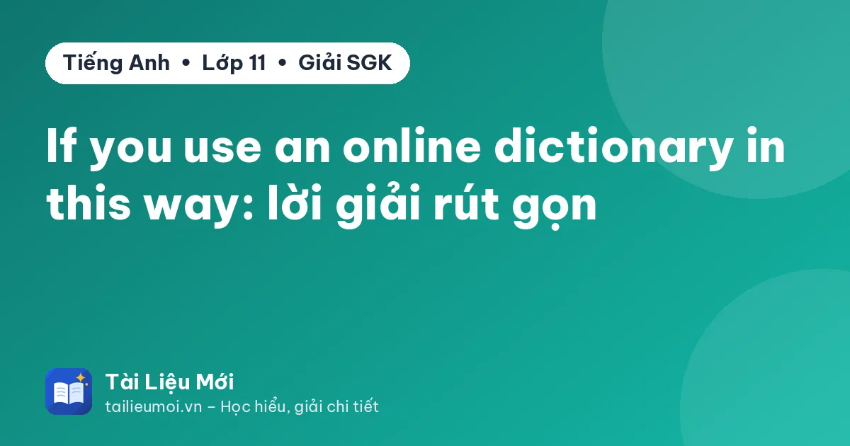 If you use an online dictionary in this way: lời giải rút gọn