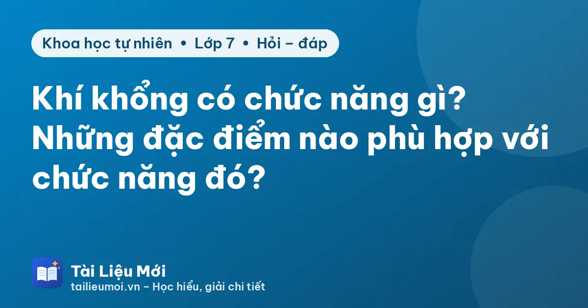 Khí khổng có chức năng gì? Những đặc điểm nào phù hợp với chức năng đó?