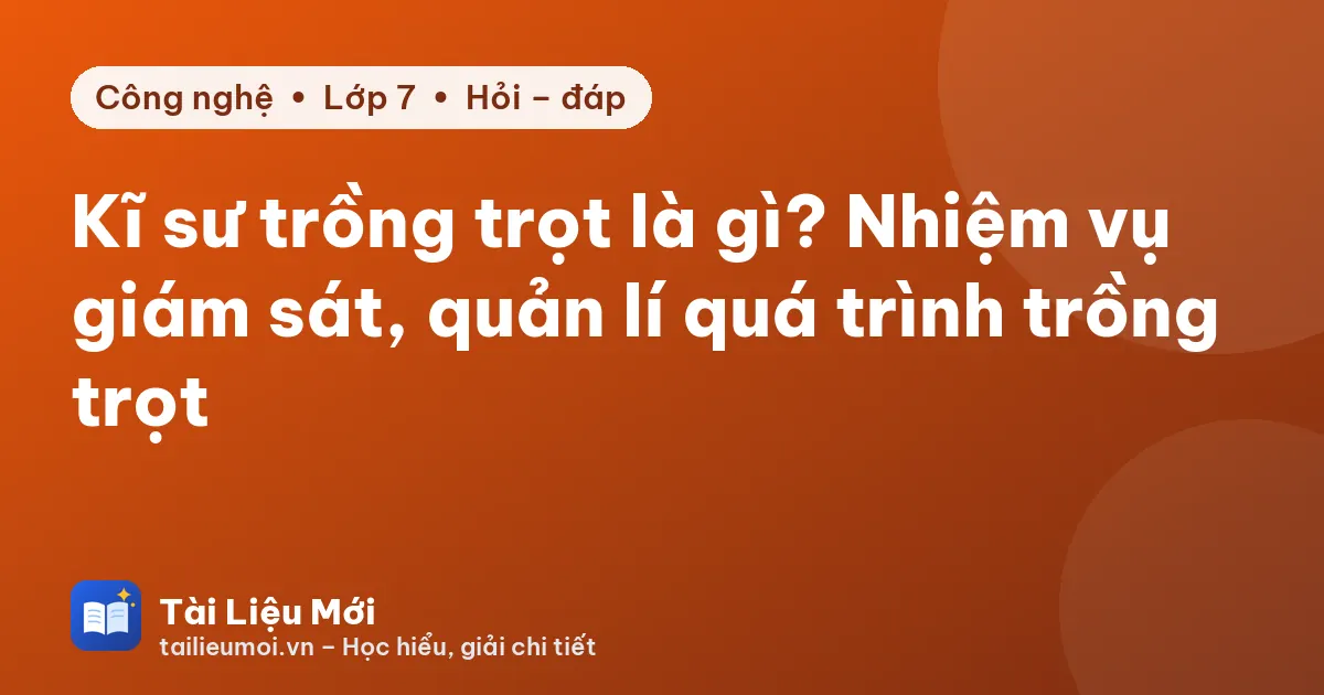 Kĩ sư trồng trọt là gì? Nhiệm vụ giám sát, quản lí quá trình trồng trọt