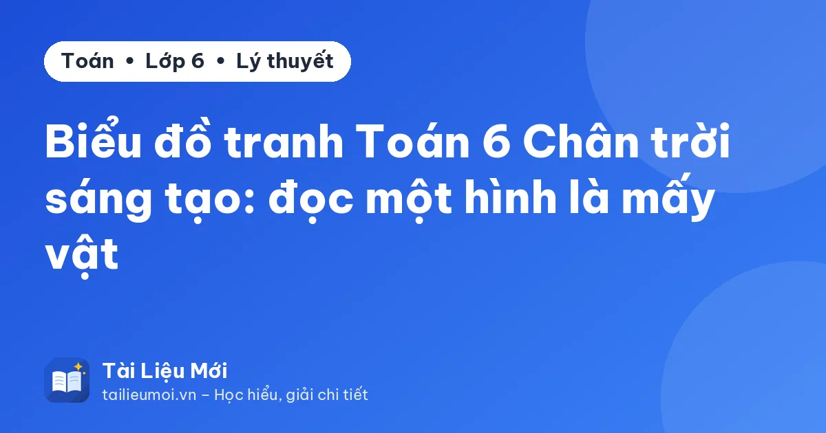 Biểu đồ tranh Toán 6 Chân trời sáng tạo: đọc một hình là mấy vật