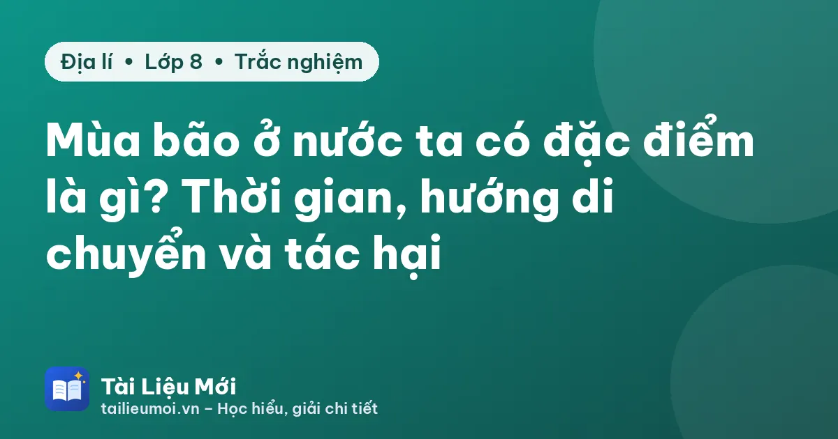 Mùa bão ở nước ta có đặc điểm là gì? Thời gian, hướng di chuyển và tác hại
